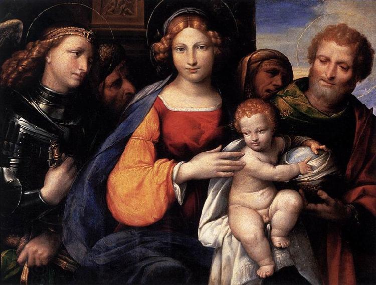 Girolamo di Benvenuto Virgin and Child with Saints Michael and Joseph China oil painting art